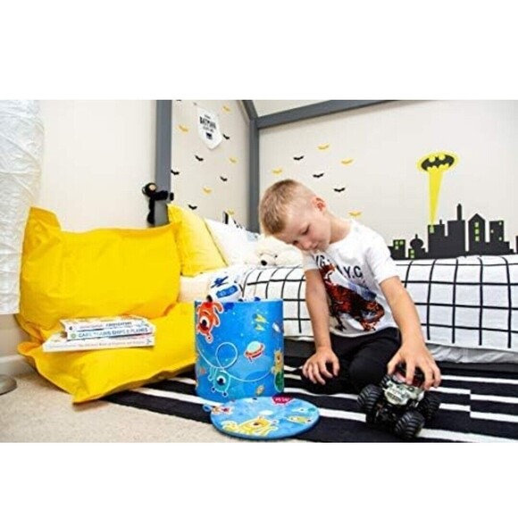 Kids Toy Storage Stool – Use As Baby/Kid Laundry Hamper or Toys Storage Box - Picture 5 of 9